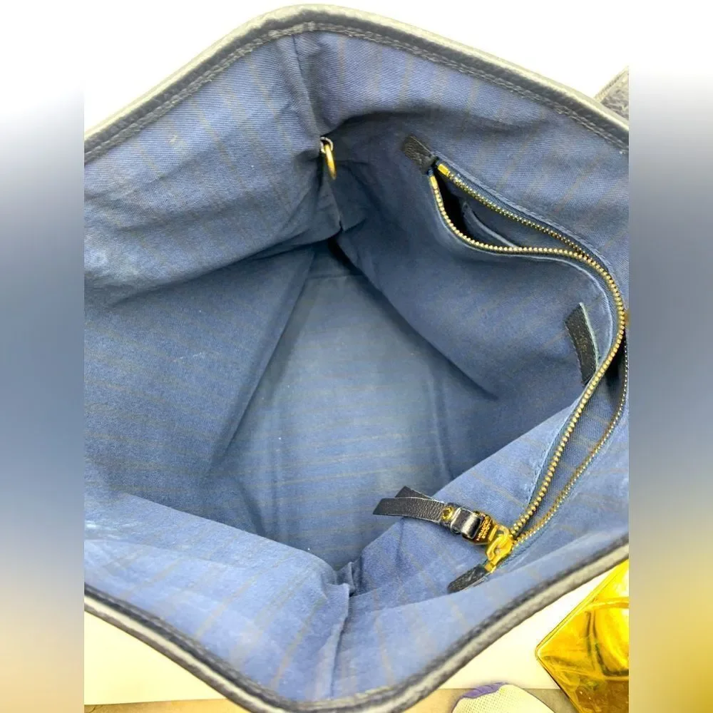Auth Louis Vuitton Navy Blue Empriente Monogram Shopper Tote Bag - Picture 16 of 16